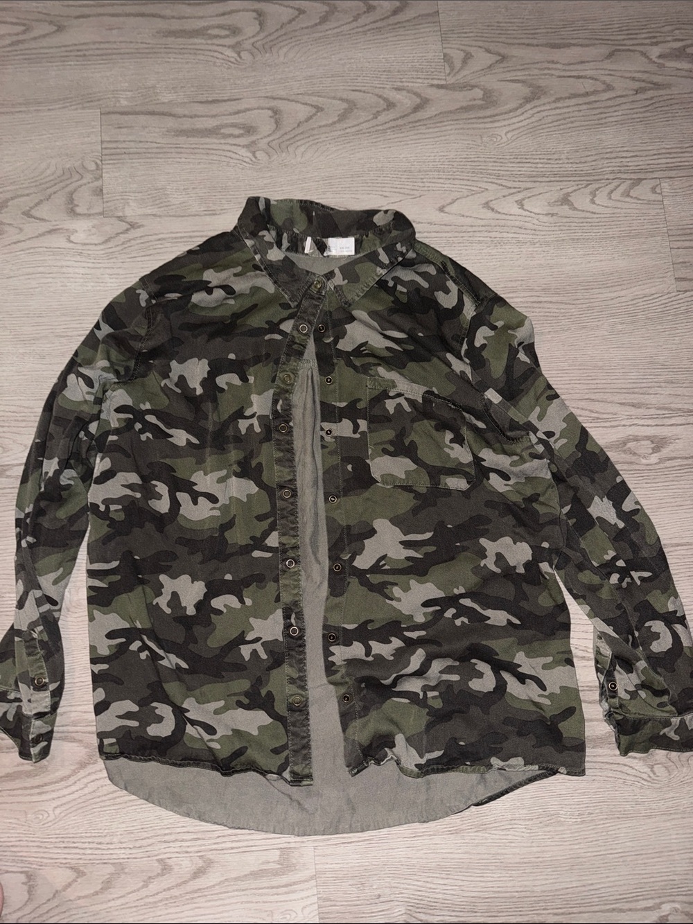 Camo Button-Up Shirt/Shacket - Green Camo
